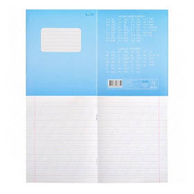 Зошит "Квітка" в косу лінію, 12 аркушів, фонова