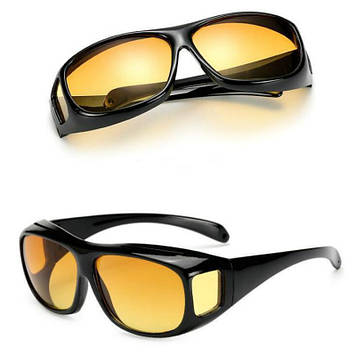 Антиблікові окуляри для водіїв HD Vision Wrap Arounds 2 шт (для дня і ночі), окуляри антифари, водійські