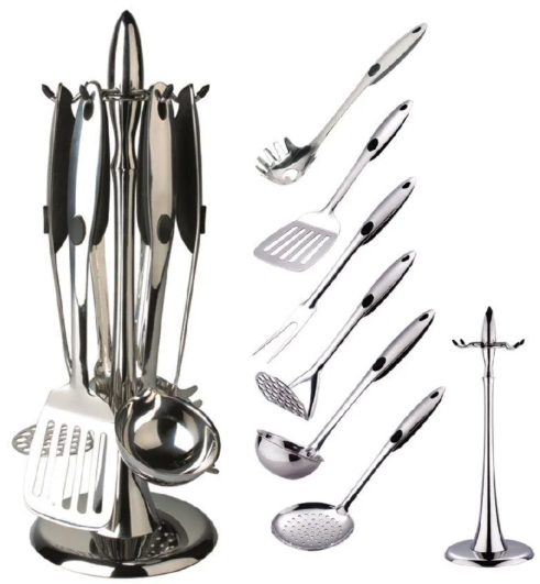 Кухонний набір з 7 предметів Maestro MR-1546 | лопатка | вилка для м'яса | ополоник | шумівка | картофелемялка