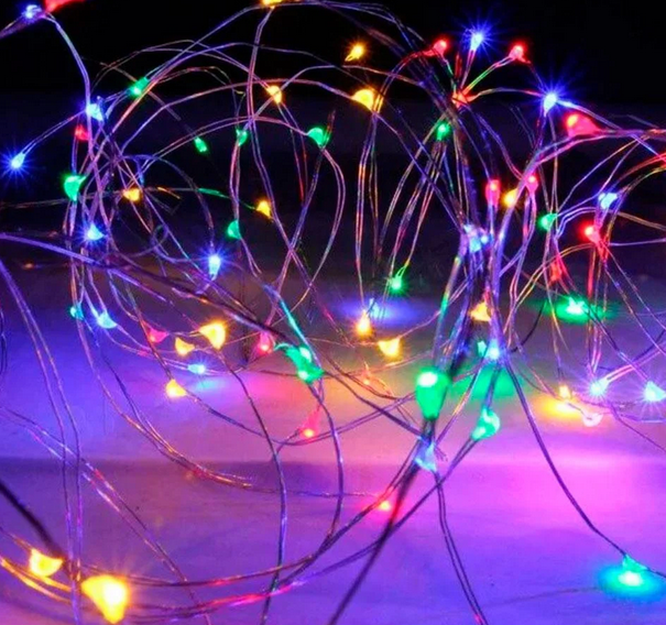 Гірлянда роса 100LED RGB 10м Різнокольоровий | Гірлянда Кінський хвіст RD-9024
