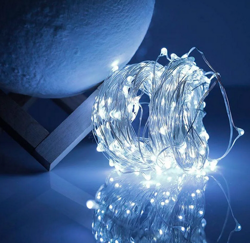 Гірлянда роса 100LED 10м Біла Гірлянда Кінський хвіст RD-9025, фото 1