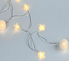 Гірлянда Зірки Теплий білий 20LED на батарейках RD-9027 | Новорічна світлодіодна бахрома, фото 2