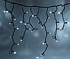 Гірлянда бахрома 120LED 4м Біла RD-7080 чорний дріт | Новорічна світлодіодна гірлянда вулична, фото 4