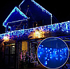 Гірлянда бахрома 120LED 4м Синя RD-7081 чорний дріт | Новорічна світлодіодна гірлянда вулична, фото 2