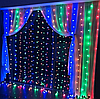 Гірлянда штора 192LED 3х2м RD-091 різнобарвна | Новорічна світлодіодна вулична гірлянда, фото 2