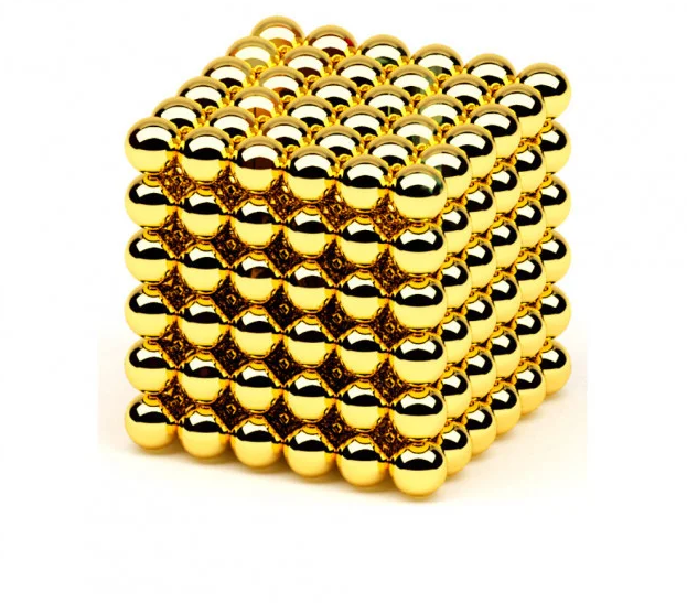 Іграшка-конструктор головоломка Неокуб Neocube 216 магнітних (Золотий), фото 1