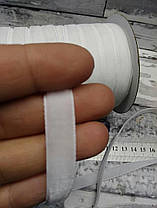 Тасьма велюрова біла. 10 мм