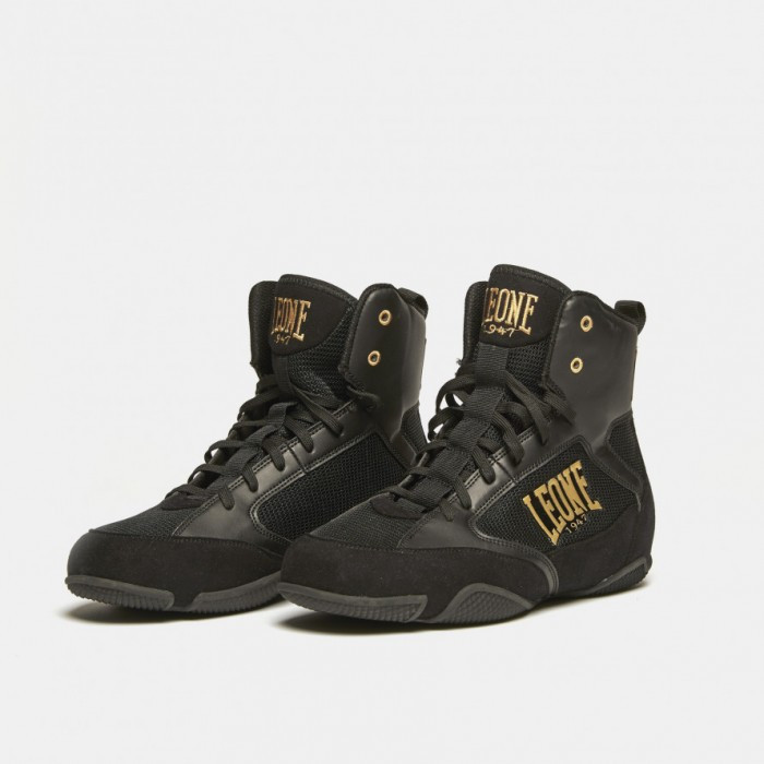 Боксерки (взуття для бойових мистецтв) Leone Premium Black 41 розмір чорні