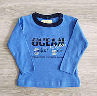 Кофта регланом для новорожденных Океан Полоска Польша синий, 68