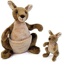 Плюшевый Кенгуру с кенгуренком Jirra Kangaroo Stuffed Animal Plush