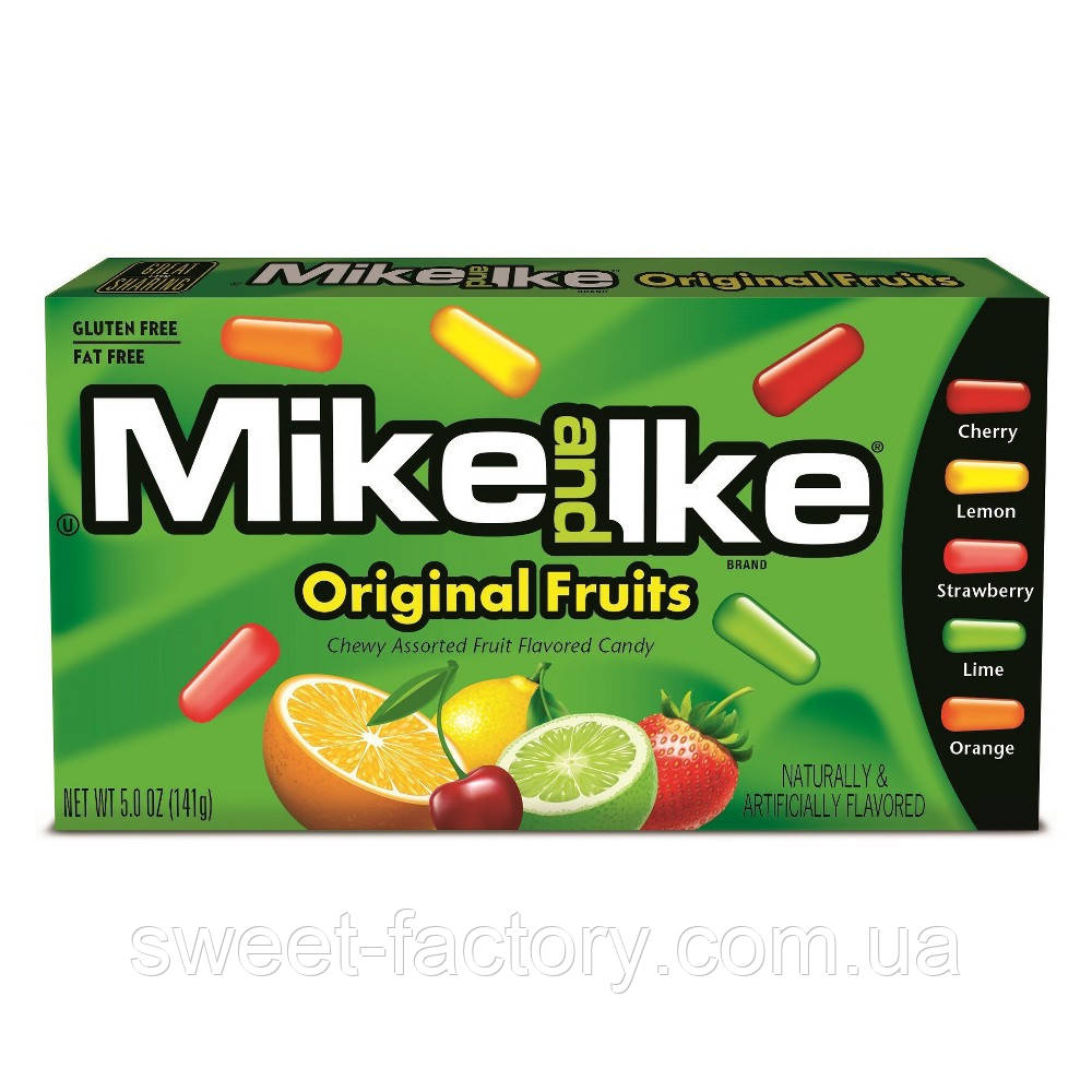 Жувальні цукерки Mike and lke Original Fruits 141g, фото 1