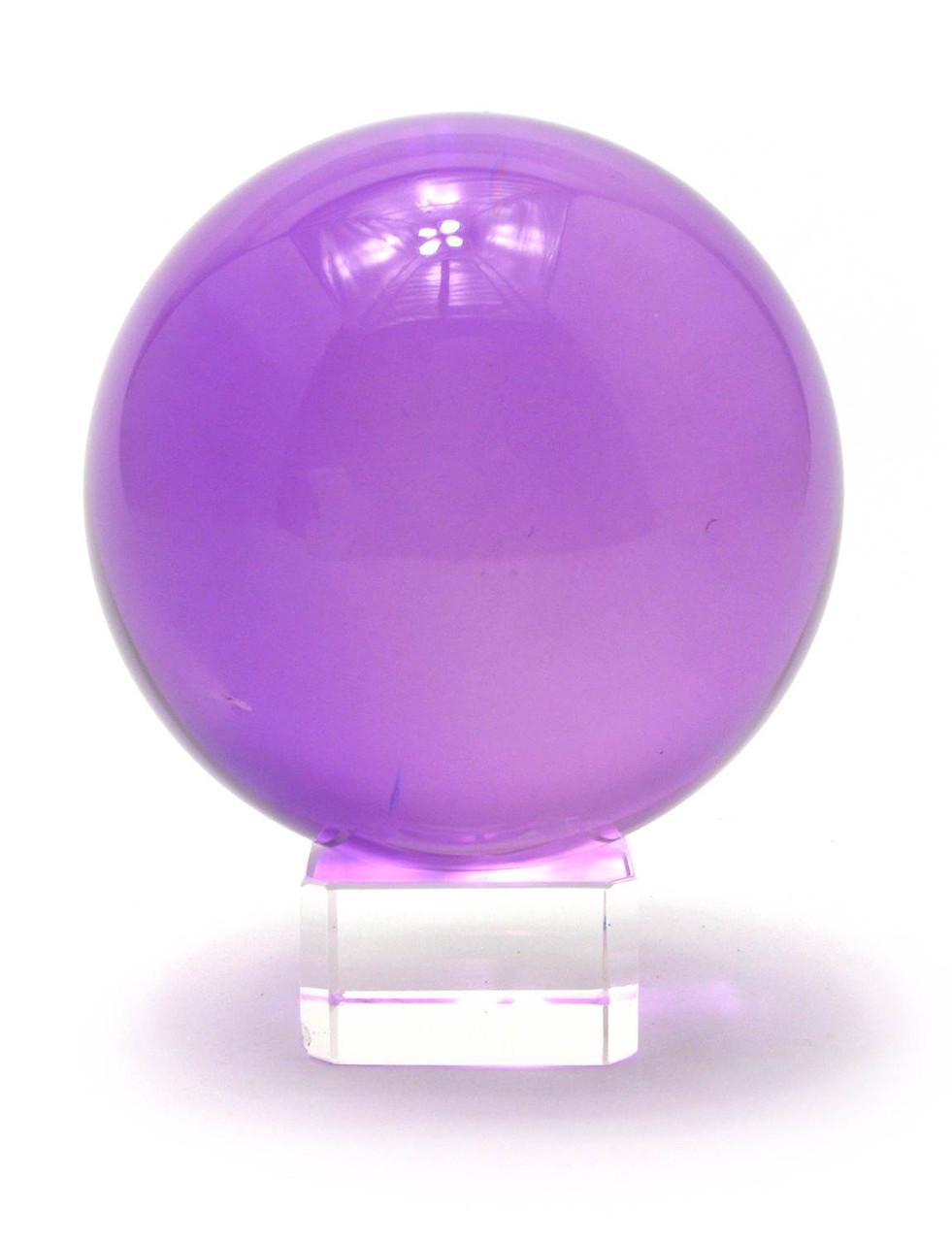 Шар хрустальный на подставке фиолетовый (8 см) - фото 1 - id-p186418789