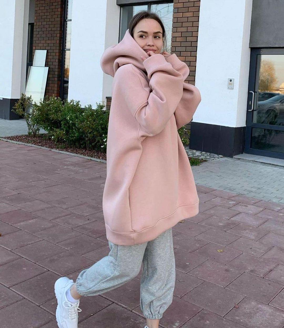 Жіноча модна об'ємна толстовка Oversize (42/46)