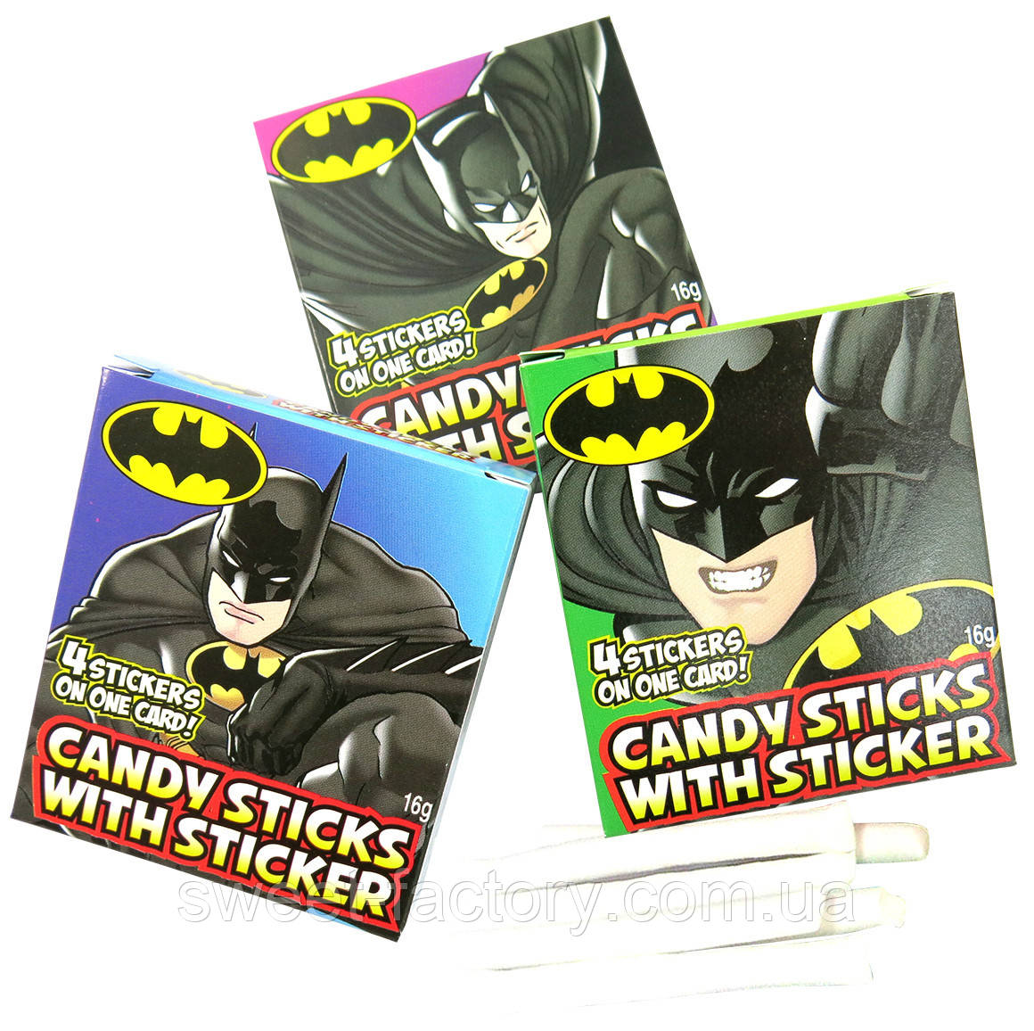 Candy Sticks with Stickers Batman 16 g, фото 1