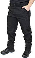 Штани тактичні SoftShell Outdoor Black на флісі