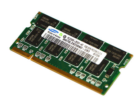 Оперативна пам'ять для ноутбука DDR1 DDR Samsung1Gb 333MHz PC2700 SoDIMM, фото 2