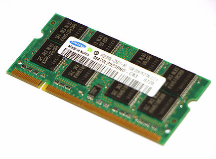 Оперативна пам'ять для ноутбука DDR1 DDR Samsung1Gb 333MHz PC2700 SoDIMM, фото 2