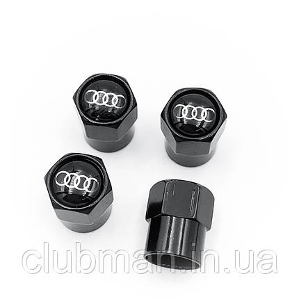 Захисні ковпачки на ніпеля AUDI (Ауді) 4 шт Чорні, фото 2
