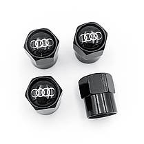 Захисні ковпачки на ніпеля AUDI (Ауді) 4 шт Чорні, фото 3