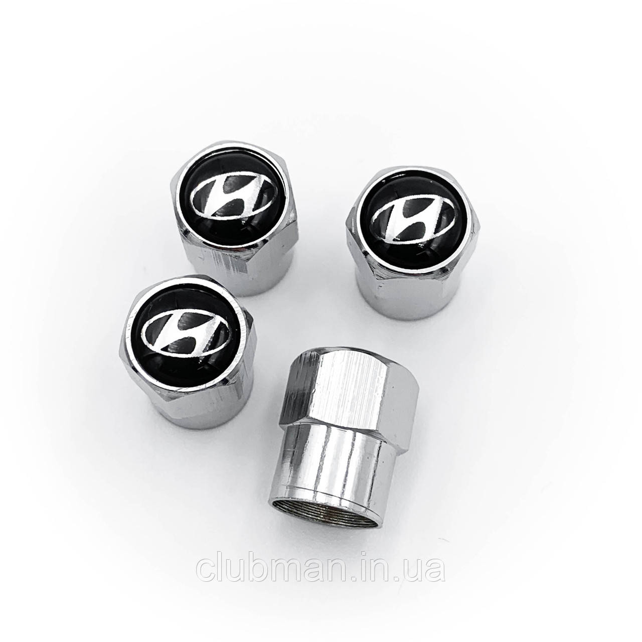 Захисні ковпачки на ніпеля Hyundai 4 шт сріблясті