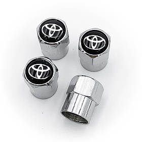 Захисні ковпачки на ніпеля TOYOTA (Тойота) 4 шт Сріблясті