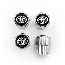 Захисні ковпачки на ніпеля TOYOTA (Тойота) 4 шт Сріблясті, фото 5