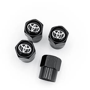 Захисні ковпачки на ніпеля Toyota 4 шт чорні, фото 1