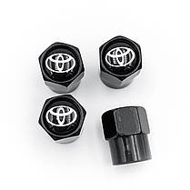 Захисні ковпачки на ніпеля Toyota 4 шт чорні, фото 4