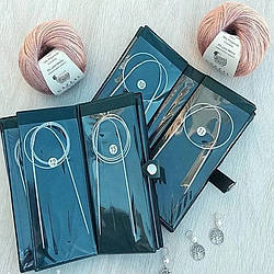 Набір спиць на тросі 60 см Спиці на волосіні Спиці гачки та аксесуари для в'язання