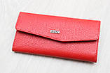 Жіночий тонкий шкіряний гаманець червоний Desisan Туреччина, фото 5