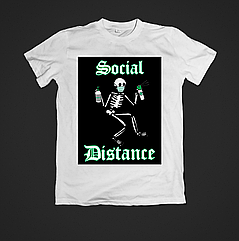 Футболка жіноча з веселим принтом Social distance