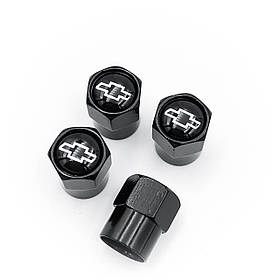 Захисні ковпачки на ніпеля Chevrolet 4 шт чорні