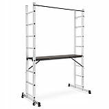 Риштування алюмінієва платформа 4в1 HIGHER 2x8 Міні-риштування Лестница-помост Драбина Стремянка Риштовка, фото 7