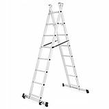 Риштування алюмінієва платформа 4в1 HIGHER 2x8 Міні-риштування Лестница-помост Драбина Стремянка Риштовка, фото 6