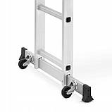 Риштування алюмінієва платформа 4в1 HIGHER 2x8 Міні-риштування Лестница-помост Драбина Стремянка Риштовка, фото 8