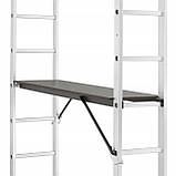 Риштування алюмінієва платформа 4в1 HIGHER 2x8 Міні-риштування Лестница-помост Драбина Стремянка Риштовка, фото 9