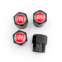 Захисні ковпачки на ніпеля Fiat 4 шт чорні, фото 2