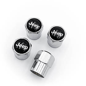 Захисні ковпачки на ніпеля JEEP (Джип) 4 шт Хром