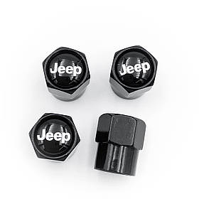 Захисні ковпачки на ніпеля JEEP (Джип) 4 шт Чорні