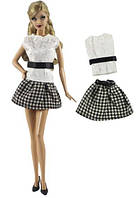 Кукольный костюм блузка и юбка для куклы Барби