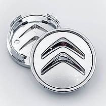Ковпачки (заглушки) в литі диски Citroen 60 мм сріблясті (5421.70), фото 4