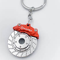 Брелок для ключів металевий гальмівні колодки Brembo, фото 3