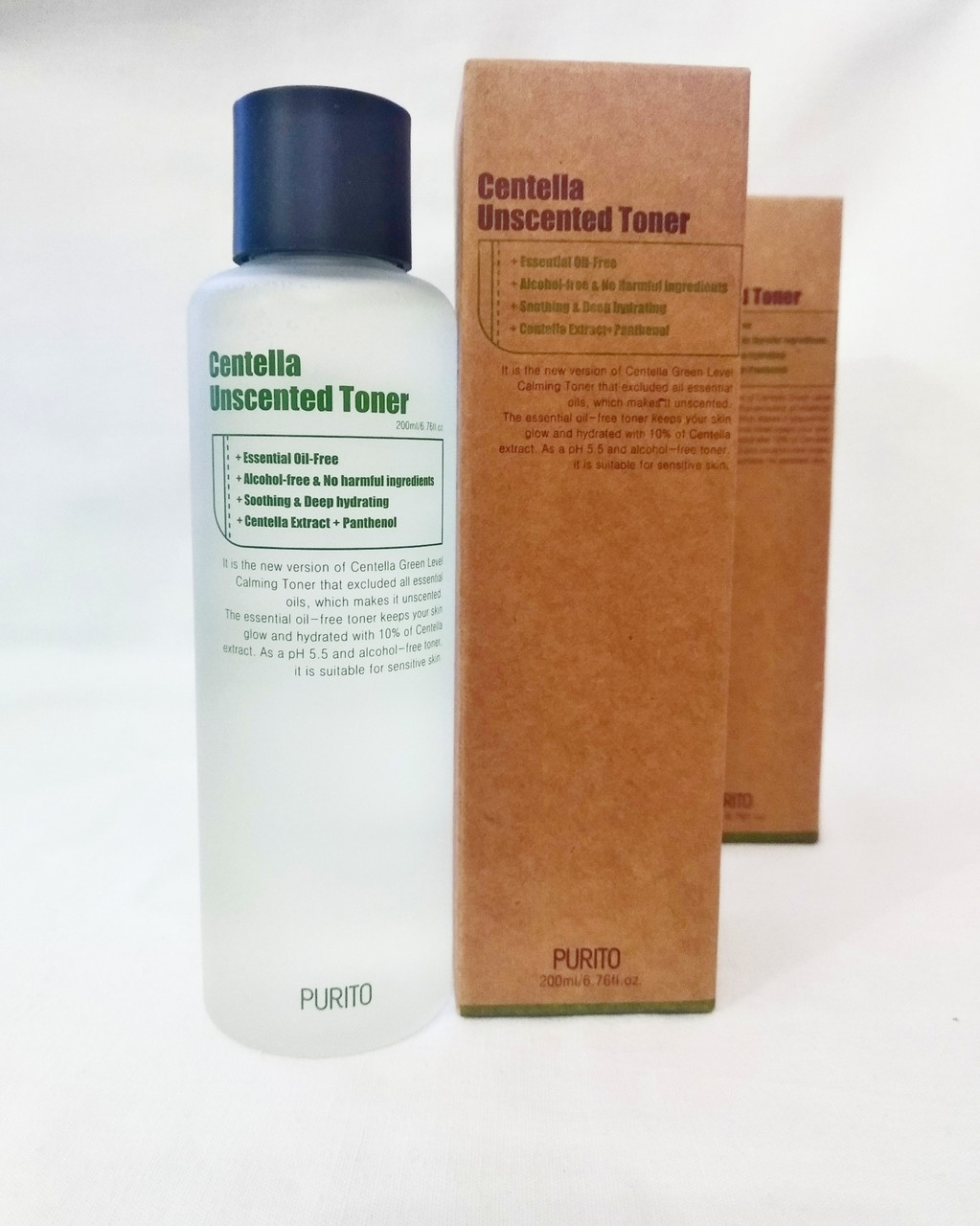 PURITO Centella Unscented Toner 200 ml
Успокаивающий тонер для чувствительной кожи без масел.