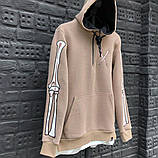 Зимові худі чоловічі теплі з принтом жіночі унісекс Київ, фото 3