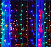 Гірлянда штора 200LED 2х2м, 10LEDх20 бурульок RD-9004 контролер різнобарвна | Світлодіодна вулична гірлянда, фото 3