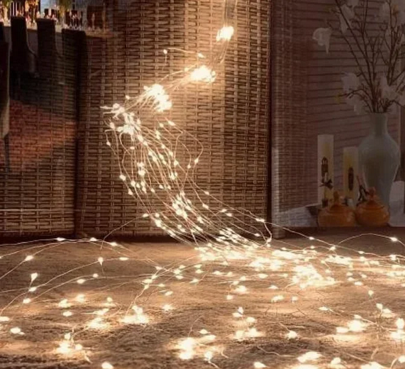 Гірлянда роса 200LED 10LEDх20 2м Теплий білий | Гірлянда Кінський хвіст RD-9021