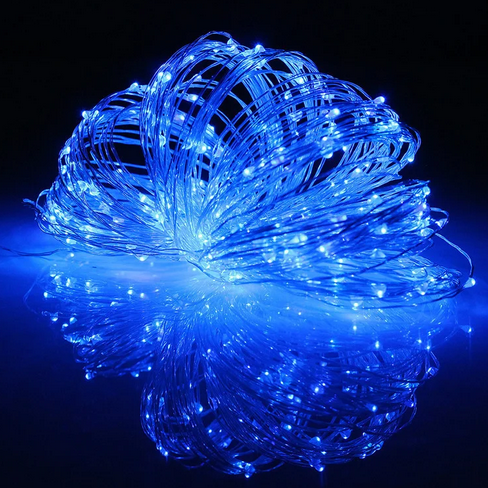 Гірлянда роса 100LED 10м Синій | Гірлянда Кінський хвіст RD-9026