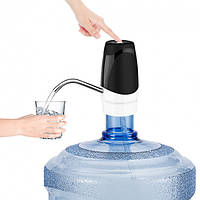Автоматична електрична помпа на пляш для води та напоїв на акумуляторі, чорна