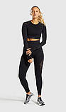 Костюм женский для фитнеса с леопардовым принтом, фото 2