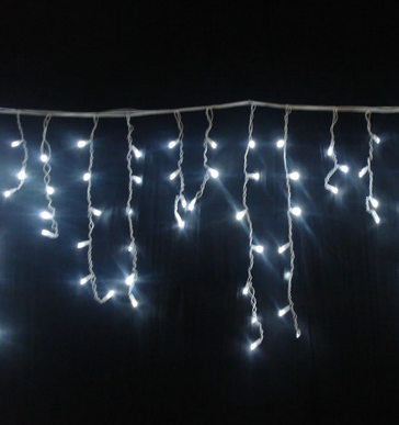 Гірлянда бахрома 120LED 4м Білий RD-7083 білий провід | Новорічна світлодіодна гірлянда вулична